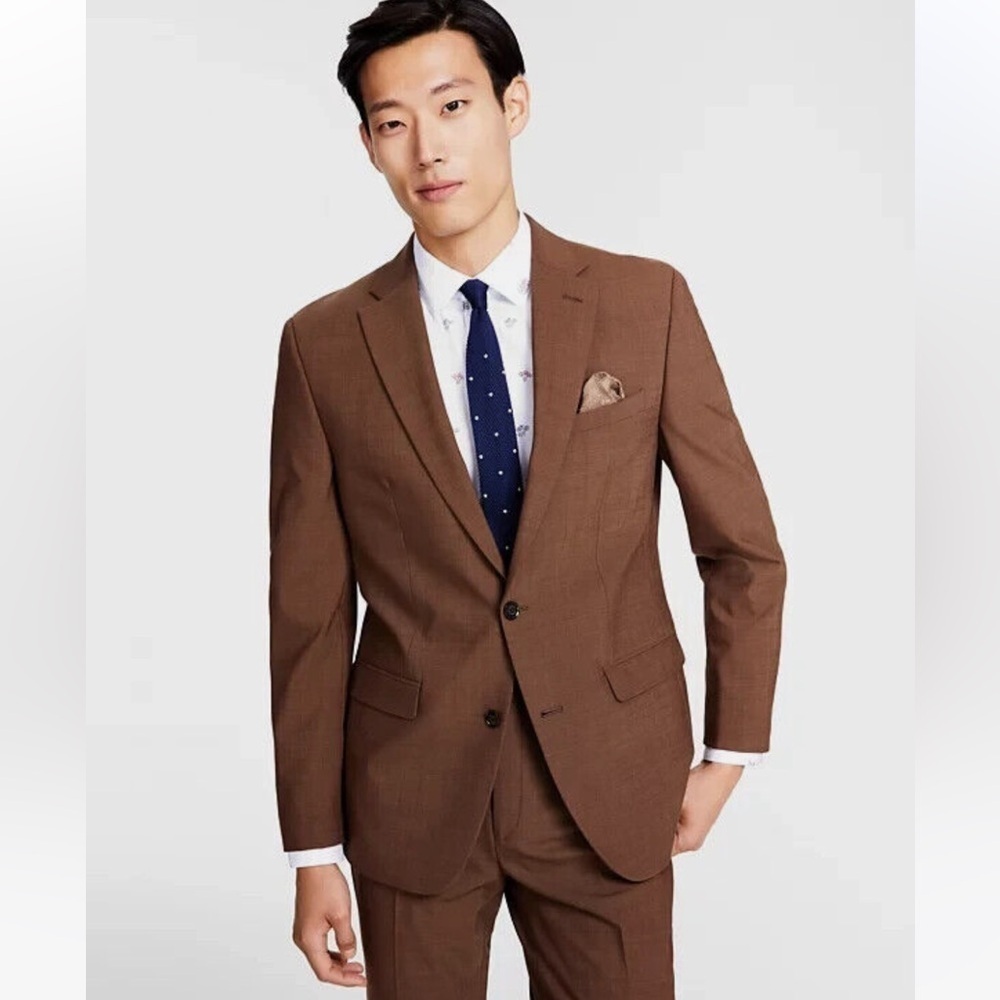 Bar Ill Men's Wool Slim Fit Brown Suit Jacket Blazer Sports Coat - NWT